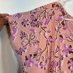 J Jill Luxe Supima Pleat Back Tee Pink Floral V Photo 2