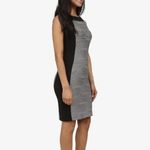 Calvin Klein  Black Gray Ponte Knit Sleeveless Sheath Dress 6 Photo 1