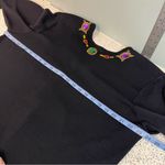 Vintage Travini Jeweled Embroidered Wool Blend Sweater Dress Women’s 1X Black Photo 6