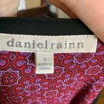 Daniel Rainn  purple and burgundy lace up neck boho babydoll S blouse Photo 2