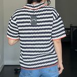 The Upside Voyage Crochet Sagra Shirt Size XXS NWT Blue Photo 8