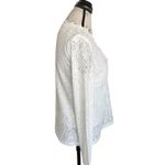 4SI3NNA Women’s Blouse Small White Lace Bridal Romantic Cottage Cottagecore Photo 3