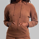 Ny Collection Buffbunny Size M Looped Yarn Hoodie Sweatshirt Brown Comfy Lounge Minimalist NWT Photo 0