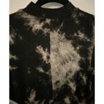 Vestique  Tie Die Black Grey High Collar Longsleeve Short Dress Women's Sz Medium Photo 2