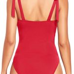 Tempt Me Women Red Swimsuit Ruched Slimming Vintage Size MED NWOT #2257 Photo 4