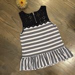 Free People  Molly’s Retro Eyelet Peplum Tank Size Small Photo 7