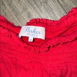 Parker  Vibrant Red Mini Skirt with Blue Floral Accents mediun Photo 1