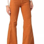Wrangler  Wanderer 622 High Rise Flare Orange Stripe Festival Jeans NWT Photo 0