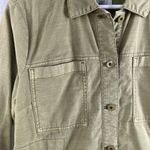 J.Jill  S Small Painter Chore Jacket Light Olive Oil Green Essential Fatigue Photo 5