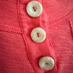 Free People  We The Free Don't Forget Me Pink Slub Asymmetrical Henley Small Photo 7