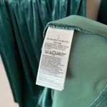 Gap Smocked Velvet Long Sleeve Square Neck Mini Party Dress Pine Green Photo 6