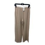 Lounge NWT Finnleys Brushed Pants MEDIUM Beige Wide Leg Elastic Waist Casual Photo 2