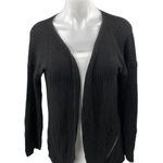 Hippie Rose  Women's Black Long Sleeve Knit Open Cardigan Sweater Top Size L Photo 0