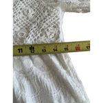 Solitaire  White Lace Crochet Boho Dress Lined Modest BeacDemure Classy Size Smal Photo 9
