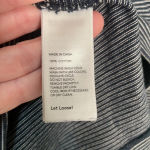 Kate Spade  Saturday Shirt Black Gray Striped Asymmetrical Neck size XS‎ Photo 4