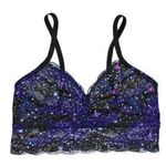 PINK - Victoria's Secret Victoria's Secret PINK Cosmic Galaxy Sexy Lace Jewels Bling Bralette L Photo 0