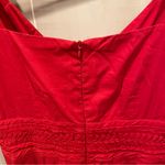 Coldwater Creek Cute distressed cherry ruffle lady in red faux wrap front tiered maxi dress Photo 10