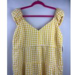 Old Navy  Womens Yellow Gingham Maxi Dress XL Photo 1