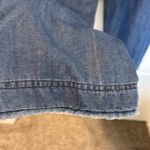 Max Studio  London Womens Odette Blue Tencel Blend Wide Leg Jeans frayed size 8 Photo 7