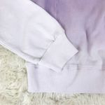 New MONROW Purple Ombre Tie Dye Sweatshirt Pullover Cotton Ruffle Size Large New Purple Photo 3