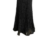 Lulus  Embroidered Floral Lace Mermaid Maxi Dress Gown Black size Medium Photo 5