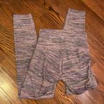 Lululemon Purple Striped High Rise Wunder Under Crop Photo 0