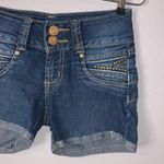 Shicas Jeans gold sequined double button jean shorts Blue Size undefined Photo 1