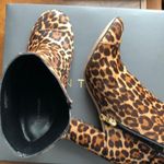 Ann Taylor  Animal Print Stacked Heel Booties Photo 1