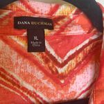 Dana Buchman  Flame Chevron Orange Red Sleeveless Blouse Sz XL Photo 2