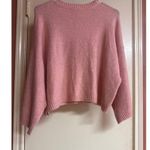 Jack by BB Dakota Peach Beige Cable Knit Medium Boxy Sweater Womens Pullover M M Photo 3