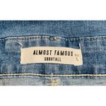 Almost Famous Juniors  Hand Painted Denim Shortalls Bib Overall Shorts Stretch L Photo 10