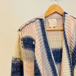 Chaser  Blue and Pink Knit Waterfall Sweater Cardigan Photo 3