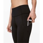 Lululemon  Fast and Free High-Rise Crop Black Leggings Photo 1