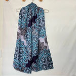 Chico's Oblong Scarf Mosaics Prints Purple/Blue Multicolor Lightweight 72" X 13" Photo 2