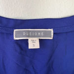 Pleione  Sleeveless Blue Top With Geometric Embroidery‎ Pattern Size Small Photo 1