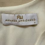 Amanda Uprichard  Silk‎ Tank Blouse Draped Ruffles Scoop Neck Ivory, Size Small Photo 2