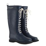 Ilse Jacobson Rubber rain boot tall lace up dark indigo EU 38 US 8 Blue Photo 0