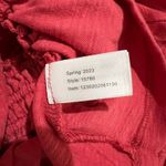 Marine layer Christiana Knit Long Sleeve Shirred Cotton Top Berry Peplum Peasant Photo 8