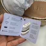 Aerosoles Women's Norine Slip-On Wedge Sandals- Soft Gold Canvas- Size 9.5 Photo 13