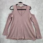 Andree by Unit  Purple Long Sleeve Cold Shoulder Collar Sweater Cardigan Medium Photo 0