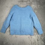 Free People  Sweater Womens XS Blue Chunky Drop Shoulder Oversize‎ Cozy Pullover Photo 2