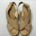 Joie  Khaki Wedged Sandals Size 9 Photo 1