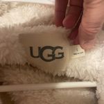 UGG  Aarti plush faux shearling hooded robe with belt cream size large Photo 4
