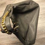 Large Gray Faux Leather Purse Photo 4