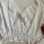 Lulus Cloudburst Ivory Lace Ruffled Balloon Sleeve Top Photo 10