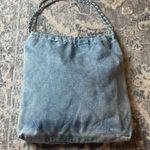 Elegant Denim Quilted Chain Shoulder Bag Blue Photo 0