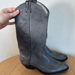 Western Cowboy Cowgirl boots Women's 6.5M Gray Leather Upper Gray Size 6.5 Photo 2