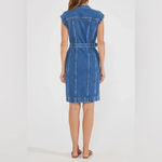 NWT Ética Denim Issa Seamed Dress Topaz River Sz S Blue Photo 1