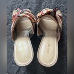 Nine West  Byron Striped Bow Block Heeled Slide On Sandal Open Toe 9M Photo 3