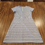 Sail To Sable  Tshirt Shift Sheath Nautical Coastal Stripe shortsleeve mini dress Photo 6